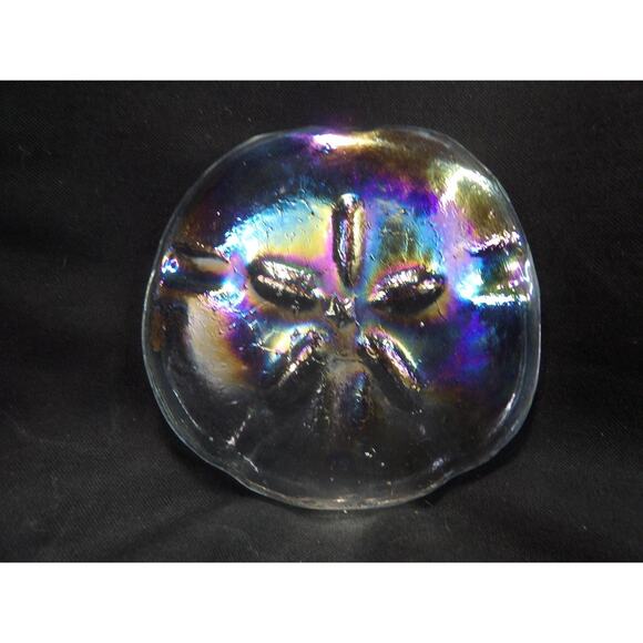 Art Glass Iridescent Sand Dollar Paperweight - Picture 2 of 6